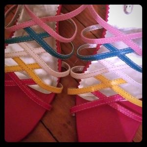 Lotus vintage rainbow sandals